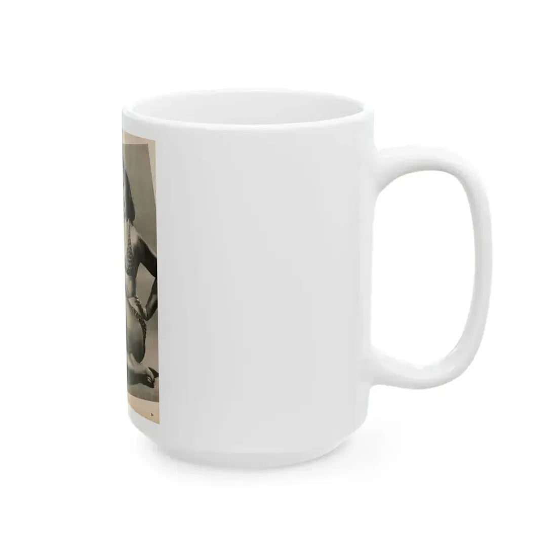 Greta Thyssen #125 - 1 Page 1 B&W Photo & Caption from Cover Girls Models Mag. June '54 (Vintage Female Icon) White Coffee Mug - Go Mug Yourself