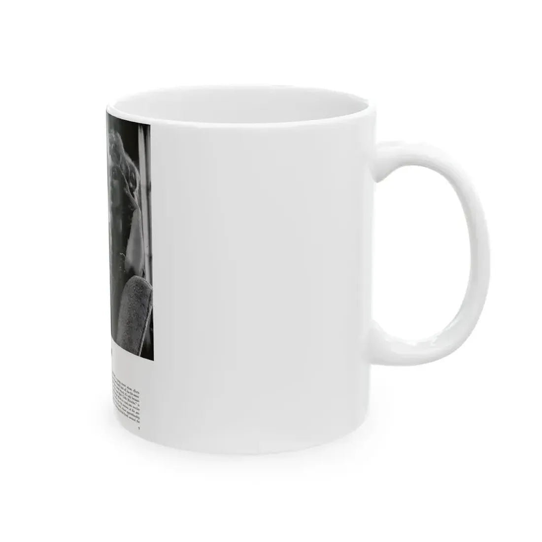 Greta Thyssen #126 - 1 Page with, 1 B&W Photo & Paragraph from Modern Man Mag. April '57 (Vintage Female Icon) White Coffee Mug - Go Mug Yourself