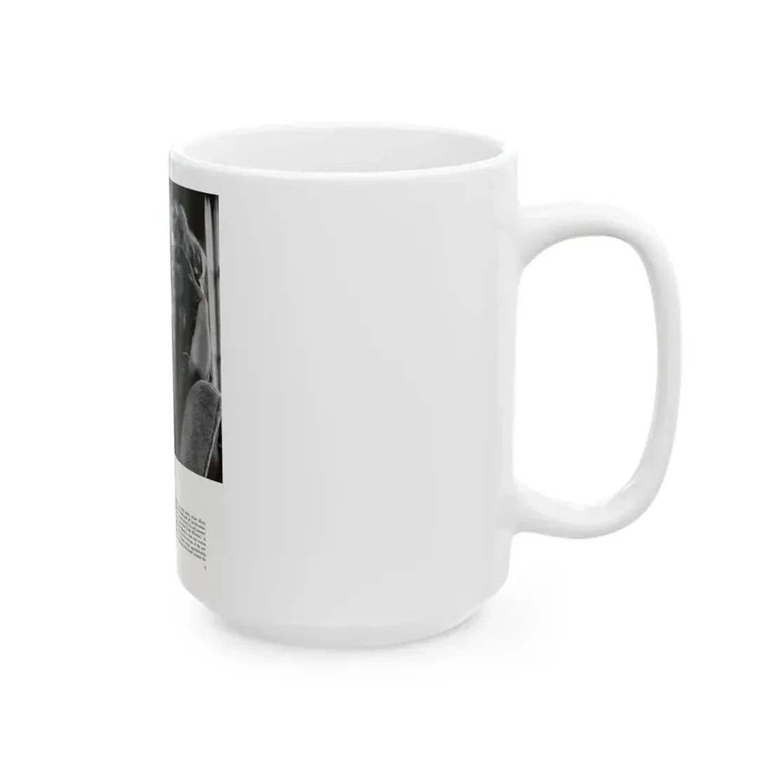 Greta Thyssen #126 - 1 Page with, 1 B&W Photo & Paragraph from Modern Man Mag. April '57 (Vintage Female Icon) White Coffee Mug - Go Mug Yourself