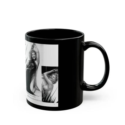 Greta Thyssen #127 - 2 Pages 5 B&W Photos from Modern Man Mag. April '57 (Vintage Female Icon) Black Coffee Mug - Go Mug Yourself