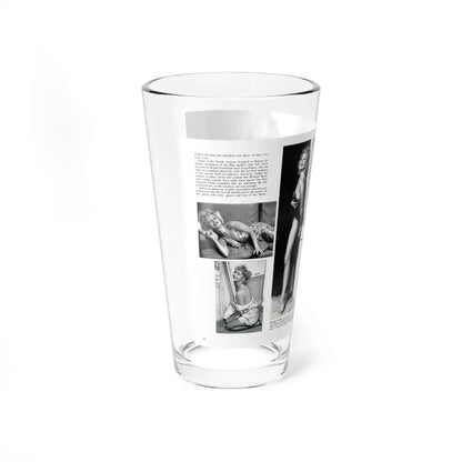 Greta Thyssen #127 - 2 Pages 5 B&W Photos from Modern Man Mag. April '57 (Vintage Female Icon) Pint Glass 16oz - Go Mug Yourself
