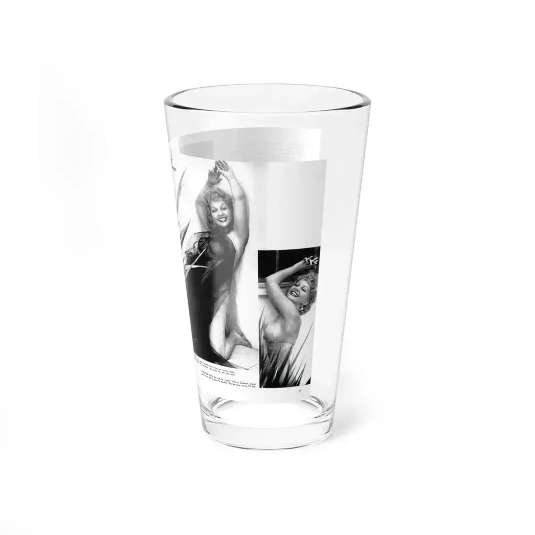 Greta Thyssen #127 - 2 Pages 5 B&W Photos from Modern Man Mag. April '57 (Vintage Female Icon) Pint Glass 16oz - Go Mug Yourself