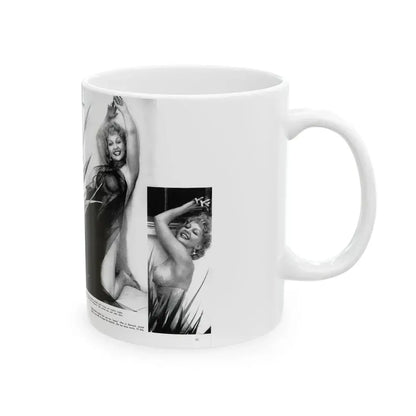Greta Thyssen #127 - 2 Pages 5 B&W Photos from Modern Man Mag. April '57 (Vintage Female Icon) White Coffee Mug - Go Mug Yourself