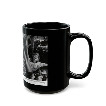 Greta Thyssen #128 - 2 Pages 4 B&W Photos from Modern Man Mag. April '57 (Vintage Female Icon) Black Coffee Mug - Go Mug Yourself