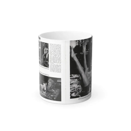 Greta Thyssen #128 - 2 Pages 4 B&W Photos from Modern Man Mag. April '57 (Vintage Female Icon) Color Changing Mug 11oz 11oz - Go Mug Yourself