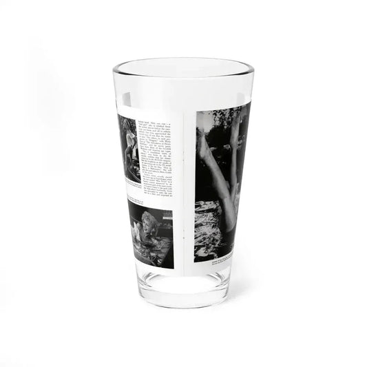 Greta Thyssen #128 - 2 Pages 4 B&W Photos from Modern Man Mag. April '57 (Vintage Female Icon) Pint Glass 16oz 16oz - Go Mug Yourself