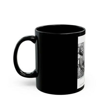 Greta Thyssen #129 - 1 Pages 2 B&W Photos from Modern Man Mag. April '57 (Vintage Female Icon) Black Coffee Mug - Go Mug Yourself