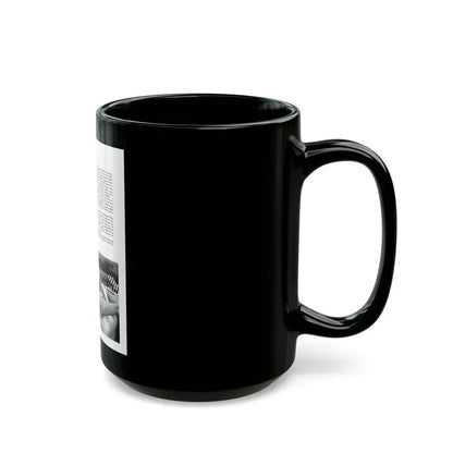 Greta Thyssen #129 - 1 Pages 2 B&W Photos from Modern Man Mag. April '57 (Vintage Female Icon) Black Coffee Mug - Go Mug Yourself