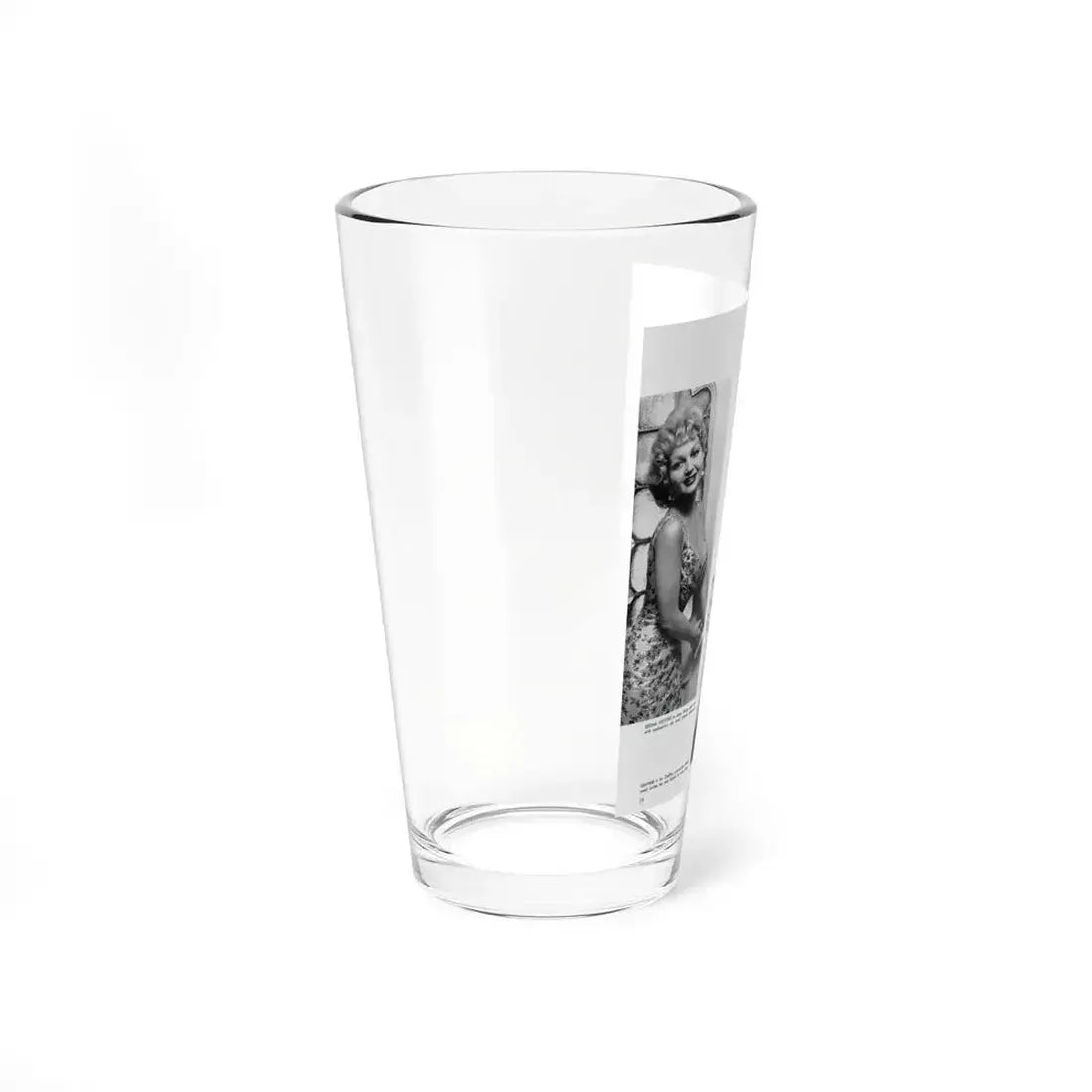 Greta Thyssen #129 - 1 Pages 2 B&W Photos from Modern Man Mag. April '57 (Vintage Female Icon) Pint Glass 16oz - Go Mug Yourself