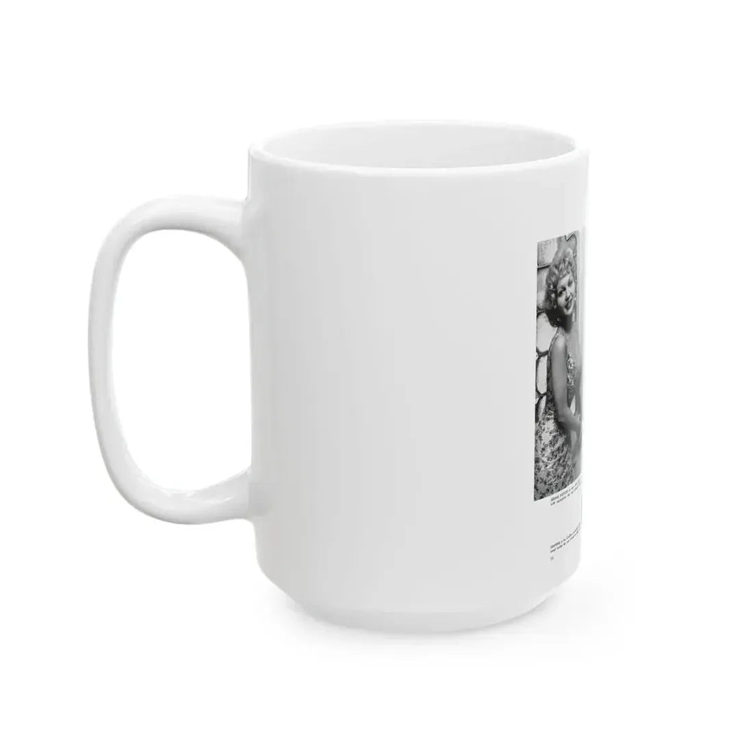 Greta Thyssen #129 - 1 Pages 2 B&W Photos from Modern Man Mag. April '57 (Vintage Female Icon) White Coffee Mug - Go Mug Yourself