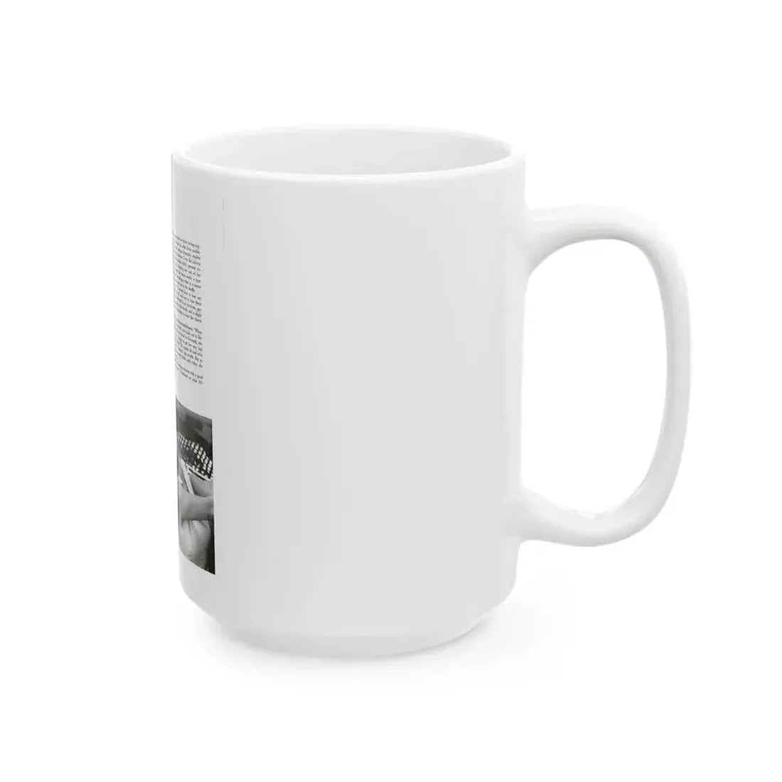 Greta Thyssen #129 - 1 Pages 2 B&W Photos from Modern Man Mag. April '57 (Vintage Female Icon) White Coffee Mug - Go Mug Yourself