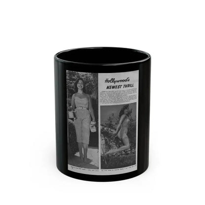 Greta Thyssen #13 - American Beauties Mag. '53 - 2 B&W Photos (Vintage Female Icon) Black Coffee Mug 11oz - Go Mug Yourself