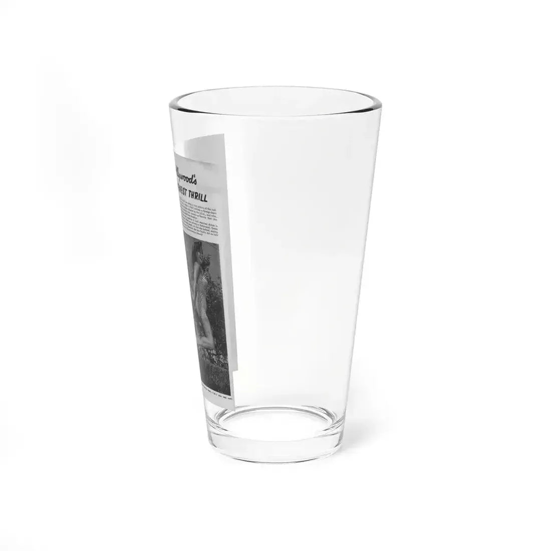 Greta Thyssen #13 - American Beauties Mag. '53 - 2 B&W Photos (Vintage Female Icon) Pint Glass 16oz - Go Mug Yourself