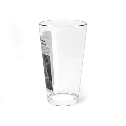 Greta Thyssen #13 - American Beauties Mag. '53 - 2 B&W Photos (Vintage Female Icon) Pint Glass 16oz - Go Mug Yourself