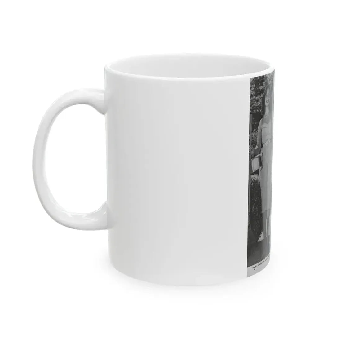Greta Thyssen #13 - American Beauties Mag. '53 - 2 B&W Photos (Vintage Female Icon) White Coffee Mug - Go Mug Yourself
