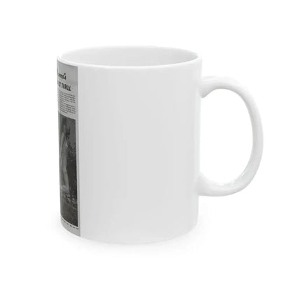 Greta Thyssen #13 - American Beauties Mag. '53 - 2 B&W Photos (Vintage Female Icon) White Coffee Mug - Go Mug Yourself