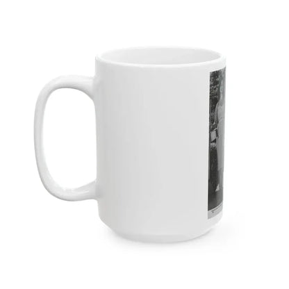 Greta Thyssen #13 - American Beauties Mag. '53 - 2 B&W Photos (Vintage Female Icon) White Coffee Mug - Go Mug Yourself