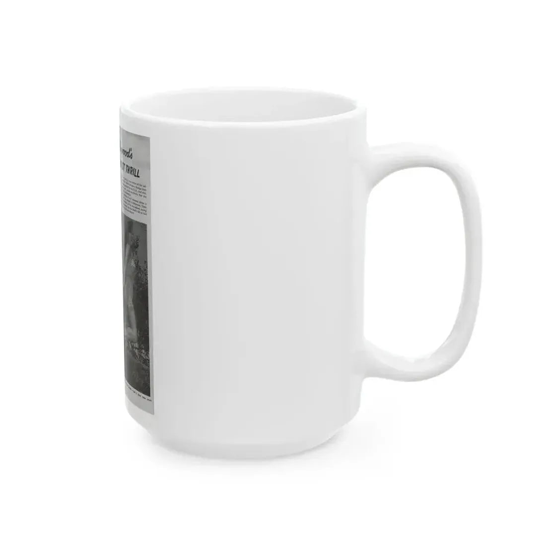 Greta Thyssen #13 - American Beauties Mag. '53 - 2 B&W Photos (Vintage Female Icon) White Coffee Mug - Go Mug Yourself