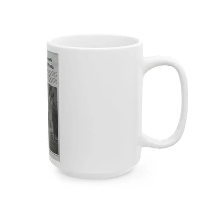 Greta Thyssen #13 - American Beauties Mag. '53 - 2 B&W Photos (Vintage Female Icon) White Coffee Mug - Go Mug Yourself