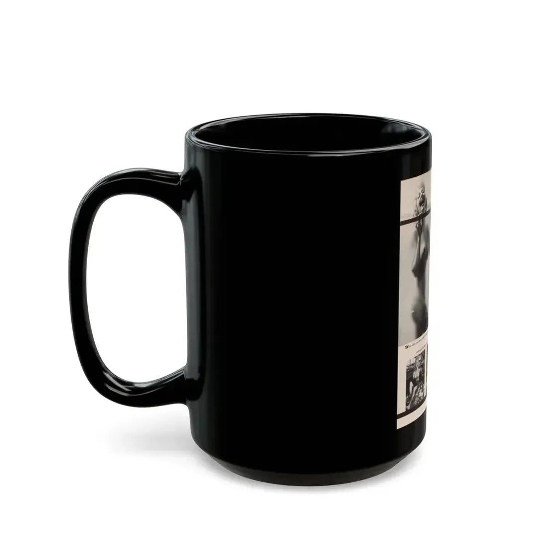 Greta Thyssen #131 - 1 Page 3 B&W Photos (Vintage Female Icon) Black Coffee Mug - Go Mug Yourself