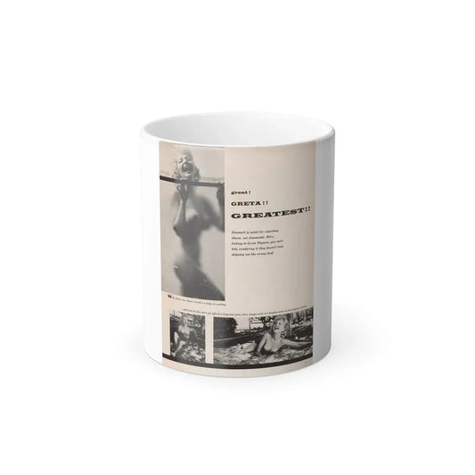 Greta Thyssen #131 - 1 Page 3 B&W Photos (Vintage Female Icon) Color Changing Mug 11oz 11oz - Go Mug Yourself