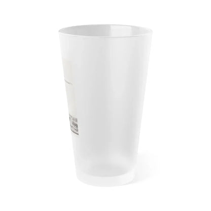 Greta Thyssen #131 - 1 Page 3 B&W Photos (Vintage Female Icon) Frosted Pint Glass 16oz - Go Mug Yourself
