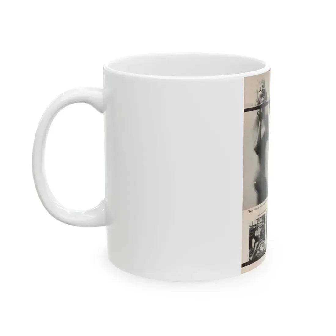 Greta Thyssen #131 - 1 Page 3 B&W Photos (Vintage Female Icon) White Coffee Mug - Go Mug Yourself