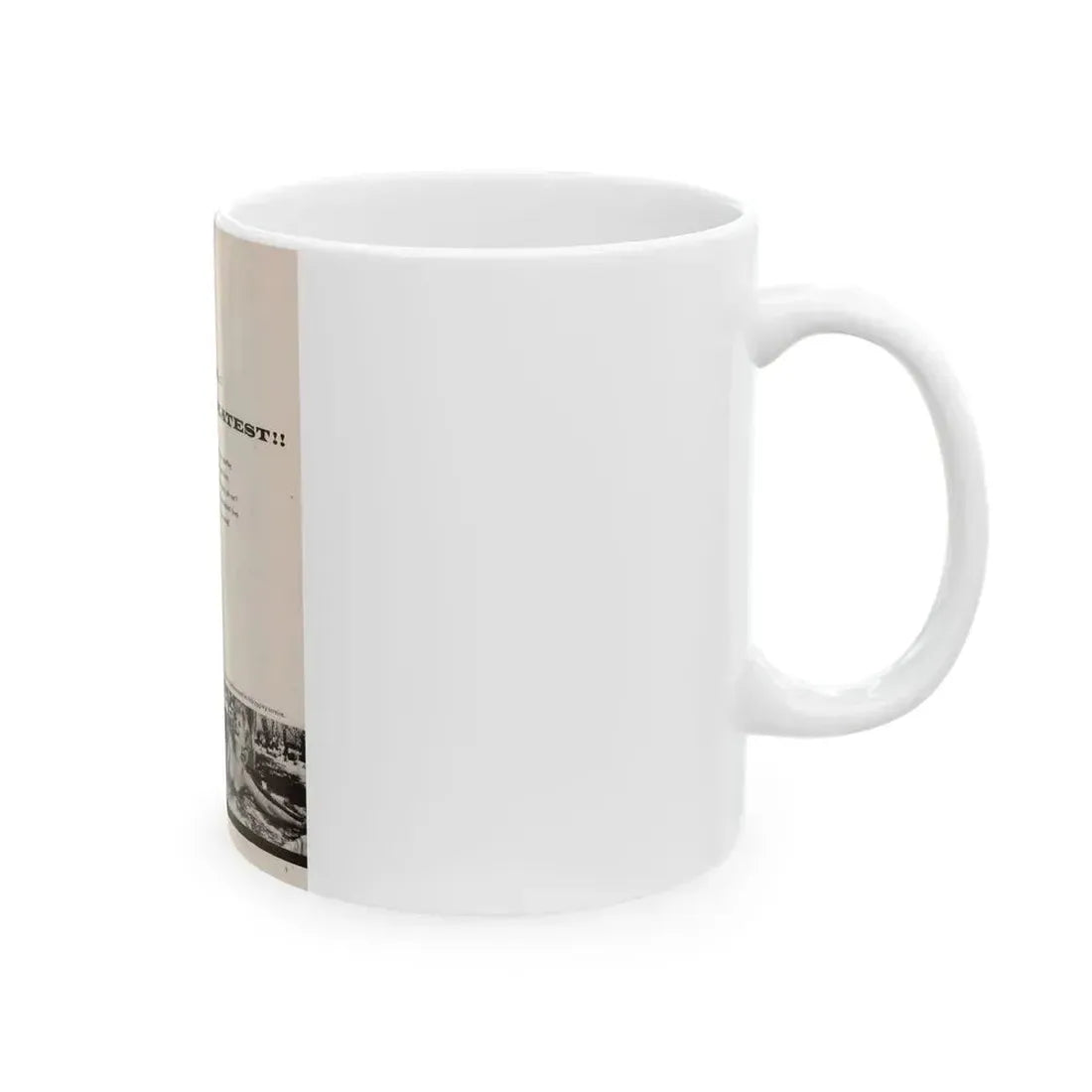 Greta Thyssen #131 - 1 Page 3 B&W Photos (Vintage Female Icon) White Coffee Mug - Go Mug Yourself