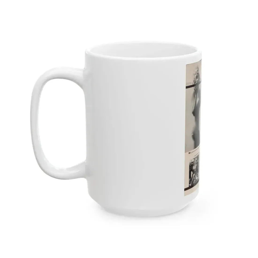 Greta Thyssen #131 - 1 Page 3 B&W Photos (Vintage Female Icon) White Coffee Mug - Go Mug Yourself