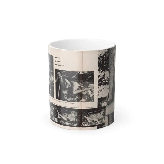 Greta Thyssen #132 - 2 Page 6 B&W Photos from Jem Mag. May '57 (Vintage Female Icon) Color Changing Mug 11oz 11oz - Go Mug Yourself
