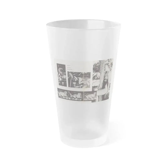 Greta Thyssen #132 - 2 Page 6 B&W Photos from Jem Mag. May '57 (Vintage Female Icon) Frosted Pint Glass 16oz 16oz Frosted - Go Mug Yourself