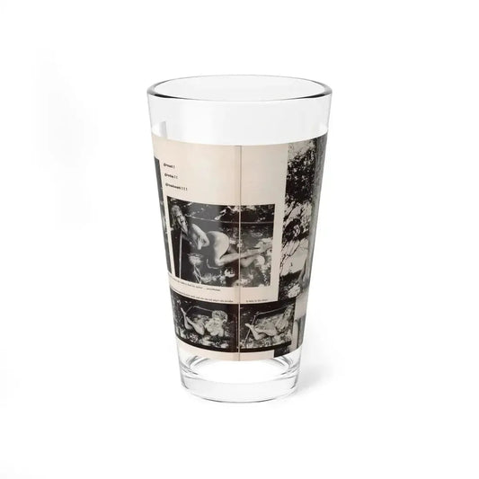 Greta Thyssen #132 - 2 Page 6 B&W Photos from Jem Mag. May '57 (Vintage Female Icon) Pint Glass 16oz 16oz - Go Mug Yourself