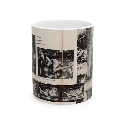 Greta Thyssen #132 - 2 Page 6 B&W Photos from Jem Mag. May '57 (Vintage Female Icon) White Coffee Mug 11oz - Go Mug Yourself