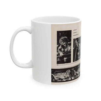 Greta Thyssen #132 - 2 Page 6 B&W Photos from Jem Mag. May '57 (Vintage Female Icon) White Coffee Mug - Go Mug Yourself
