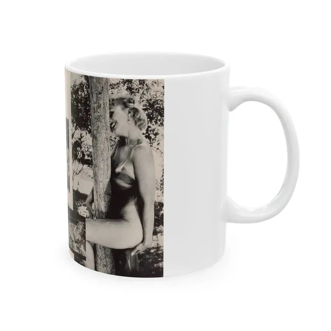 Greta Thyssen #132 - 2 Page 6 B&W Photos from Jem Mag. May '57 (Vintage Female Icon) White Coffee Mug - Go Mug Yourself