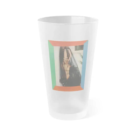 Greta Thyssen #134 - 1 Page 1 Color Photo (Vintage Female Icon) Frosted Pint Glass 16oz 16oz Frosted - Go Mug Yourself