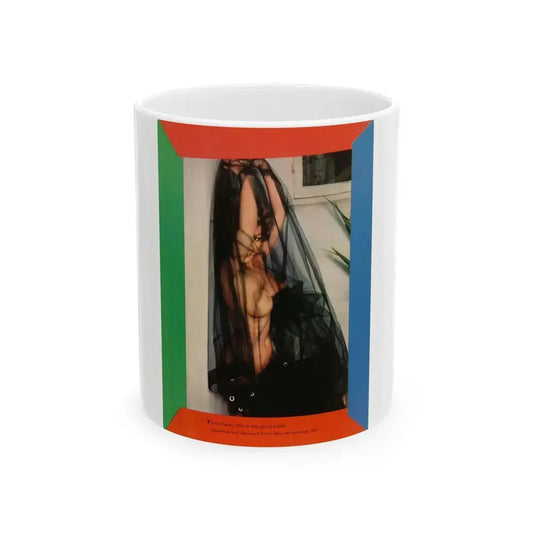 Greta Thyssen #134 - 1 Page 1 Color Photo (Vintage Female Icon) White Coffee Mug 11oz - Go Mug Yourself