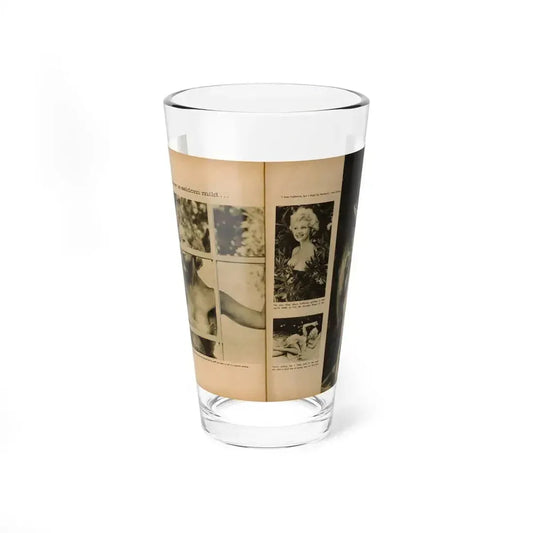 Greta Thyssen #136 - 2 Pages 4 B&W Photos & Captions from Fury Mag. June '57 (Vintage Female Icon) Pint Glass 16oz 16oz - Go Mug Yourself