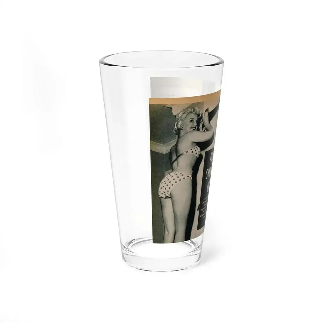 Greta Thyssen #137 - 2 Pages, 3 B&W Photos & Captions from VUE Digest Mag. Nov. '59 (Vintage Female Icon) Pint Glass 16oz - Go Mug Yourself