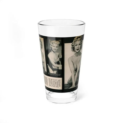 Greta Thyssen #138 - 2 Pages, 3 B&W Photos & Captions from VUE Digest Mag. Nov. '59 (Vintage Female Icon) Pint Glass 16oz 16oz - Go Mug Yourself