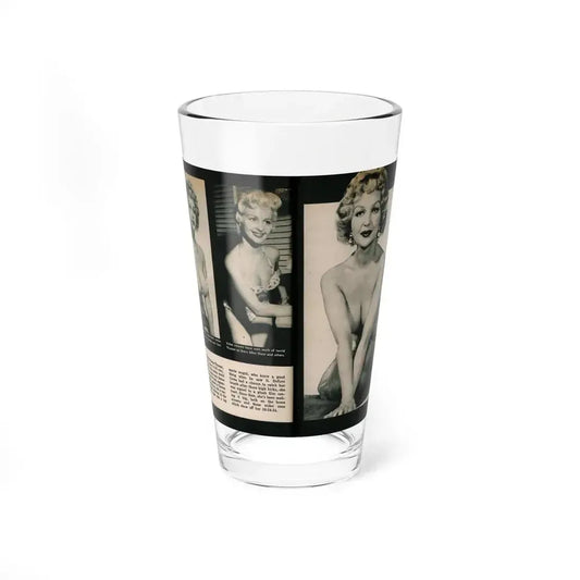 Greta Thyssen #138 - 2 Pages, 3 B&W Photos & Captions from VUE Digest Mag. Nov. '59 (Vintage Female Icon) Pint Glass 16oz 16oz - Go Mug Yourself