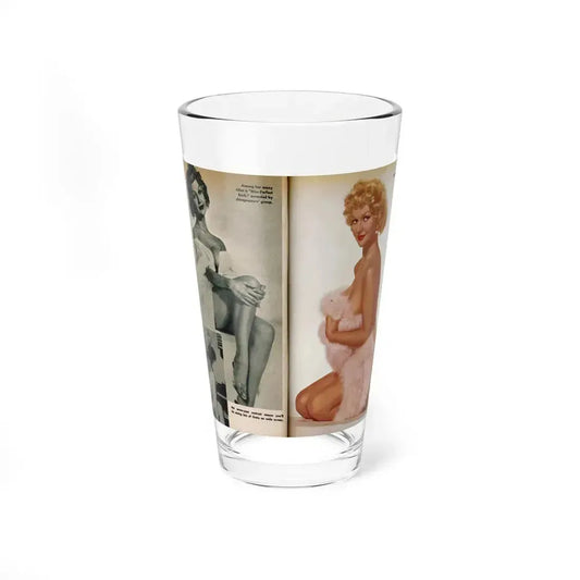 Greta Thyssen #139 - 2 Pages, 1 B&W Photo & Color plus Captions from VUE Digest Mag. Nov. '59 (Vintage Female Icon) Pint Glass 16oz 16oz - Go Mug Yourself