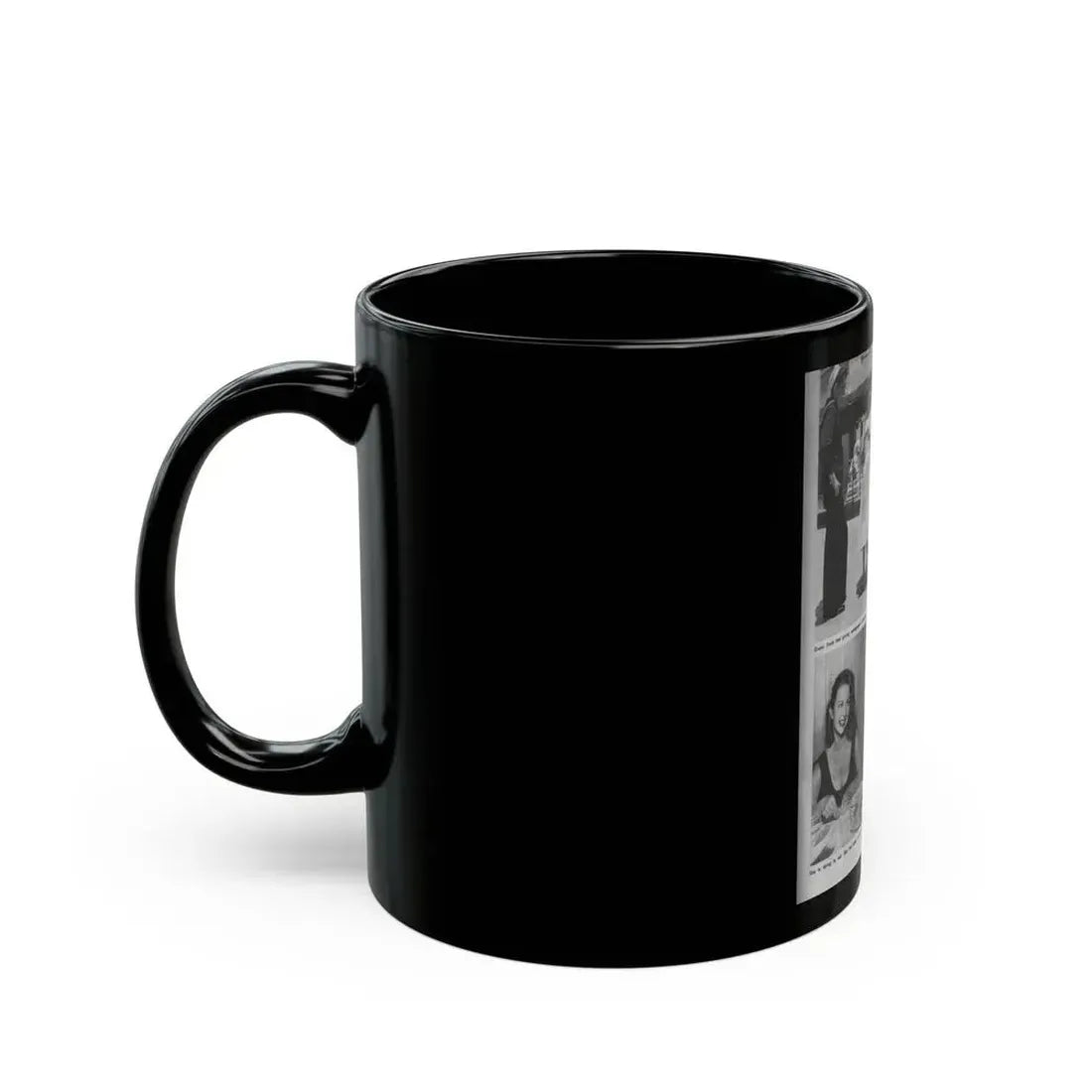 Greta Thyssen #14 - American Beauties Mag. '53 - 3 B&W Photos (Vintage Female Icon) Black Coffee Mug - Go Mug Yourself