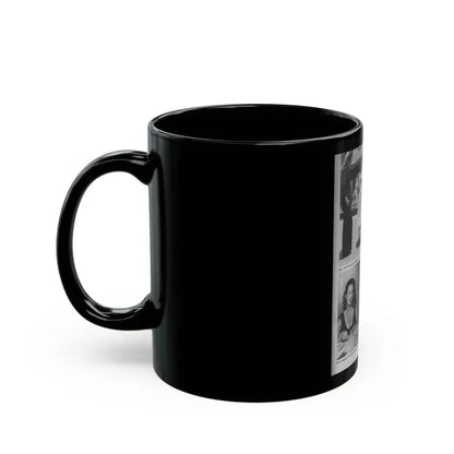 Greta Thyssen #14 - American Beauties Mag. '53 - 3 B&W Photos (Vintage Female Icon) Black Coffee Mug - Go Mug Yourself
