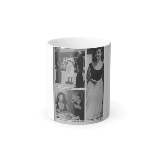 Greta Thyssen #14 - American Beauties Mag. '53 - 3 B&W Photos (Vintage Female Icon) Color Changing Mug 11oz 11oz - Go Mug Yourself