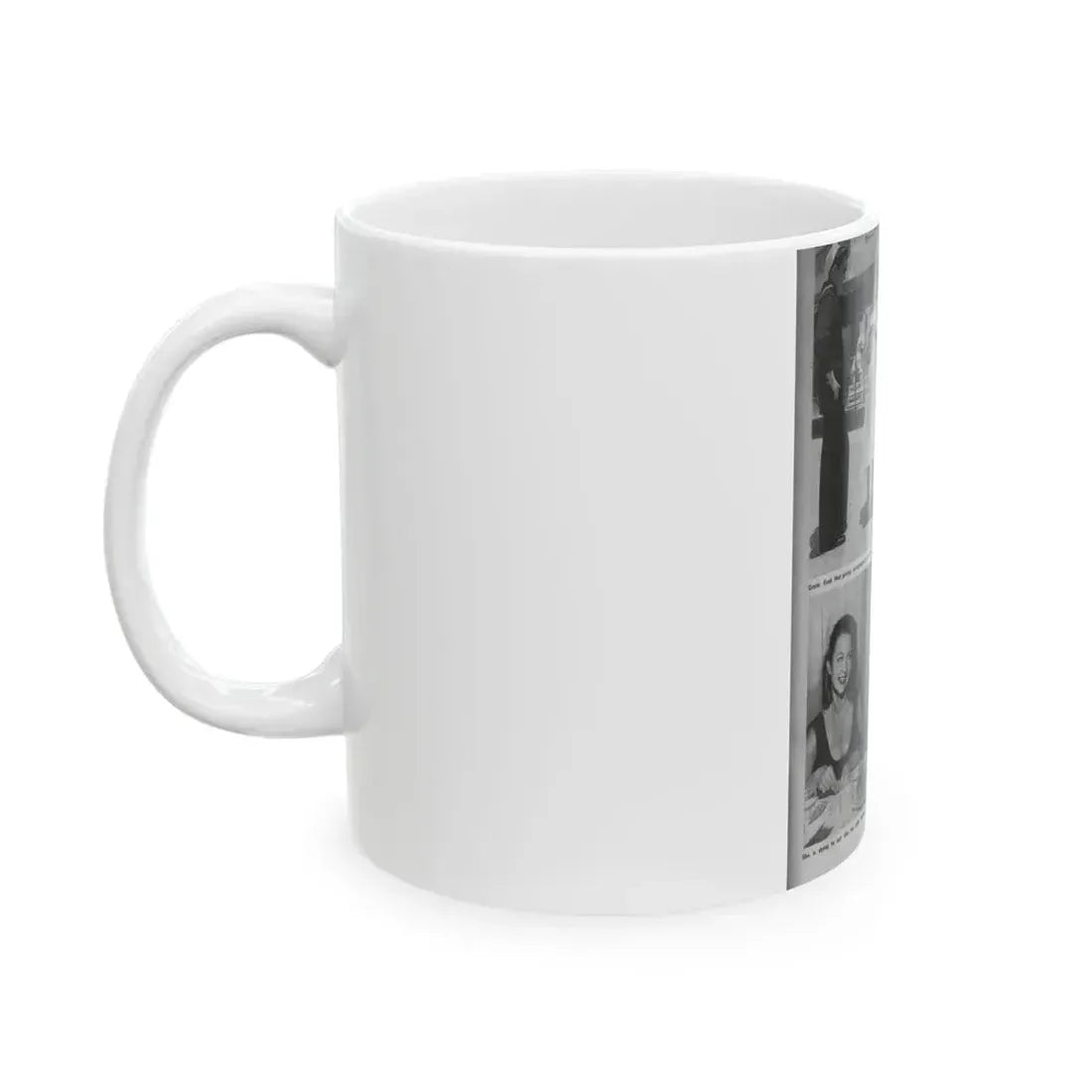 Greta Thyssen #14 - American Beauties Mag. '53 - 3 B&W Photos (Vintage Female Icon) White Coffee Mug - Go Mug Yourself