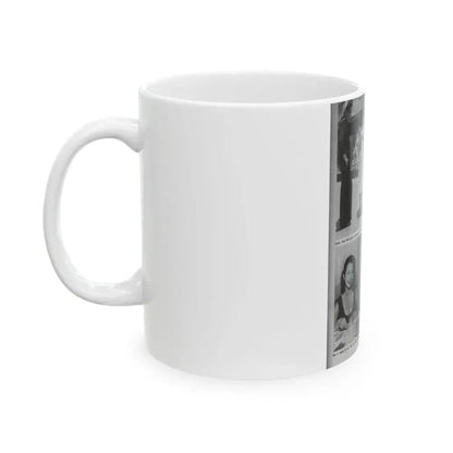 Greta Thyssen #14 - American Beauties Mag. '53 - 3 B&W Photos (Vintage Female Icon) White Coffee Mug - Go Mug Yourself
