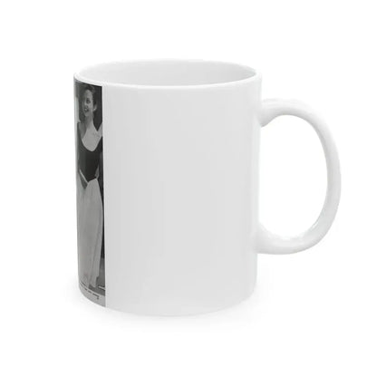 Greta Thyssen #14 - American Beauties Mag. '53 - 3 B&W Photos (Vintage Female Icon) White Coffee Mug - Go Mug Yourself