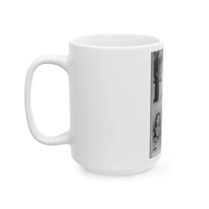 Greta Thyssen #14 - American Beauties Mag. '53 - 3 B&W Photos (Vintage Female Icon) White Coffee Mug - Go Mug Yourself