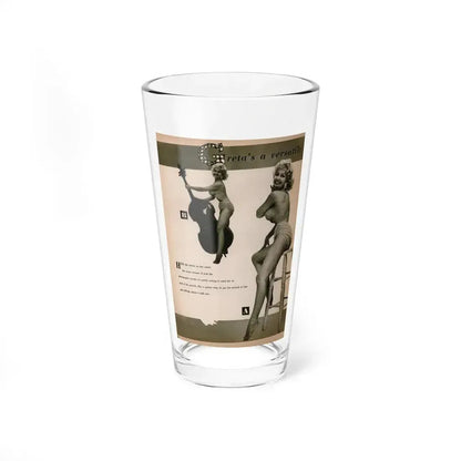 Greta Thyssen #141 - 1 Page & 2 B&W Photos & Captions from Jem Mag. June '58 (Vintage Female Icon) Pint Glass 16oz 16oz - Go Mug Yourself